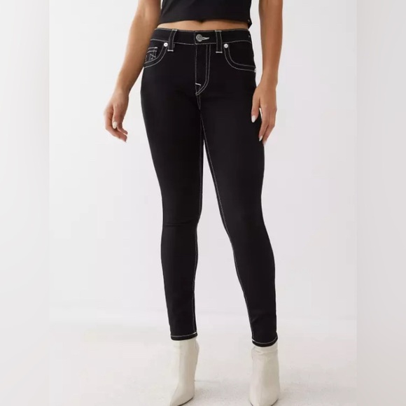 NWT - True Religion Women’s Jennie Curvy High Rise Super Skinny Jeans - Size 30 - Picture 2 of 13